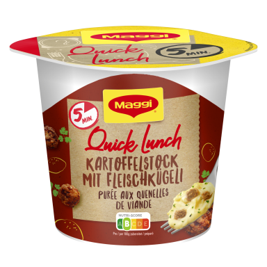 Quick Lunch - Kartoffelstock mit Fleischkügeli