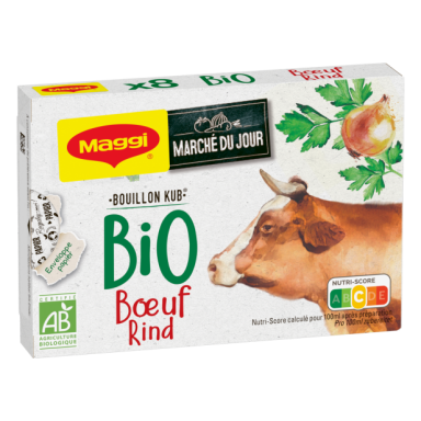 Der leckere MAGGI-Geschmack in einer BIOlogischen Variante! Entdecken Sie das Genusserlebnis von Rindfleisch in Ihrem kleinen BIO Bouillon Würfel! Das kleine Extra? Dieses Bouillon wird mit Bio-Sheabutter zubereitet.